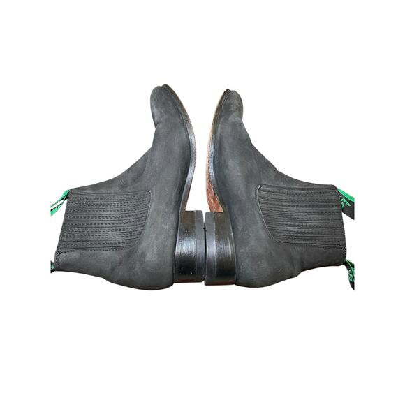 La Barca Men Western Ankle Boots Black Leather Rodeo Cowboy Boots MX 25 US Men 7 - Picture 8 of 12